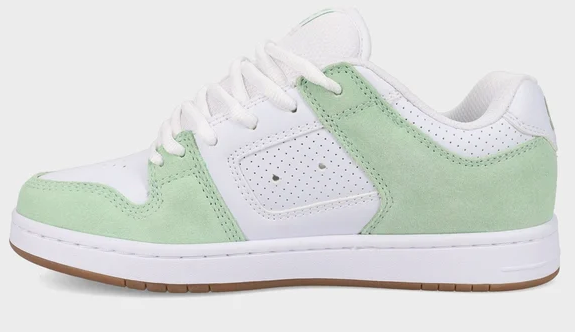 DC Shoes Women’s Manteca 4 Shoes in white and mint showing inside view