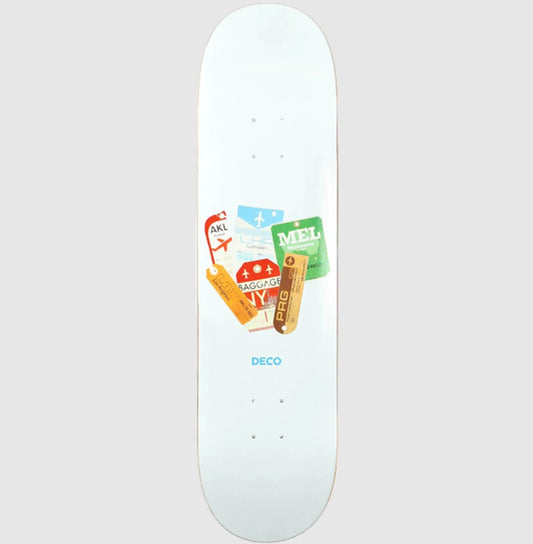 Deco Travel Bags 8.50" Skateboard Deck in white