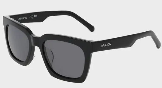Dragon Cairo Shiny Black frames with Lumalens Smoke coloured lens Sunglasses