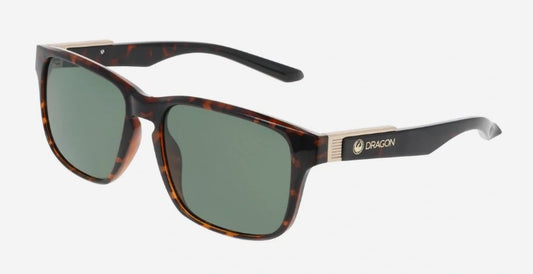 Dragon Capo Tortoiseshell frames with Lumalens Green G15 Polarised Lens Sunglasses
