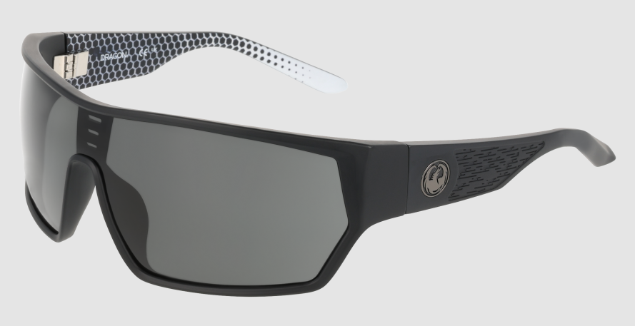 Dragon Havoc Matte Blk Geo Trad Lumalens Smoke Sunglasses