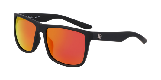Dragon Meridien Matte Black Red Ion Lumalens Polarised Sunglasses