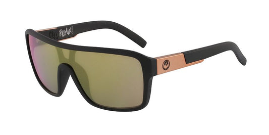 Dragon Remix Matte Black/LL Rose Gold Ion Sunglasses