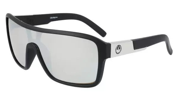 Dragon Remix Matte Black frames with Luma Lens Silver Ion Sunglasses