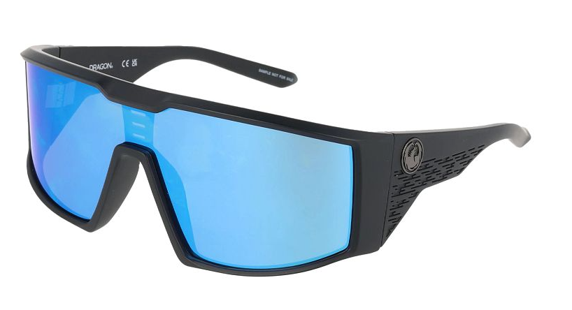 Dragon Tension Matte Black Lumalens Blue Ion Sunglasses