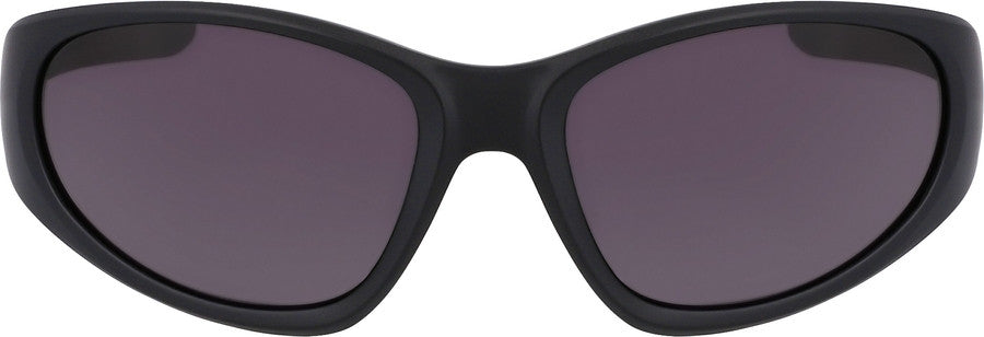 Pair of Dragon The Box 2.0 Matte Black frame with Smoke Polarised Luma Lens Sunglasses from front