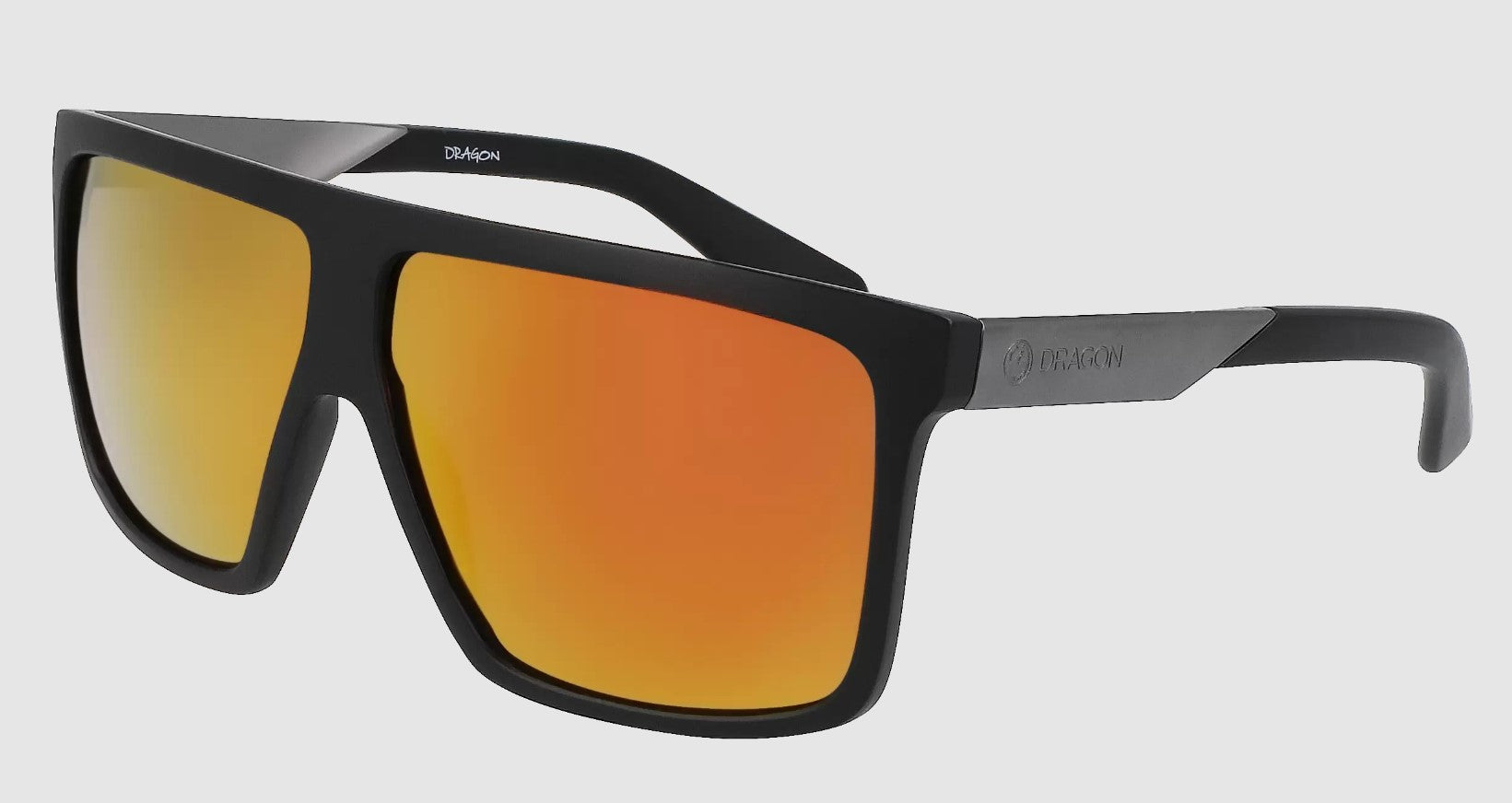 Dragon Ultra Matte Black frames with Luma Lens Red Ion Sunglasses