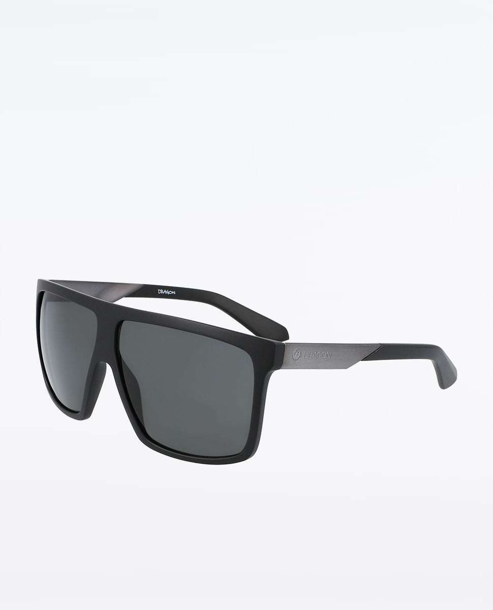 Dragon Ultra Matte Black frames with Luma Lens Smoke Sunglasses