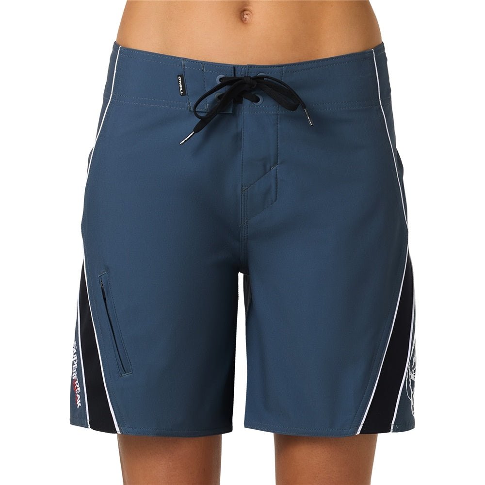 O'Neill Y2K Superfreak 7" Women's Boardshorts in slate colourway from the front