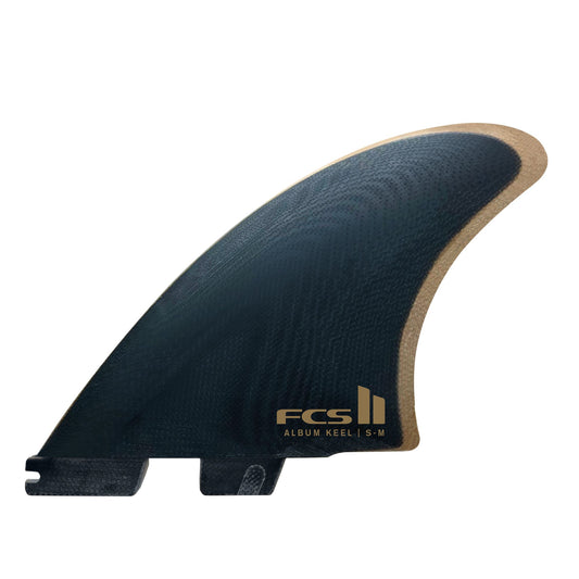 FCS II PG Album Keel Twin Fins - S/M in black and gold