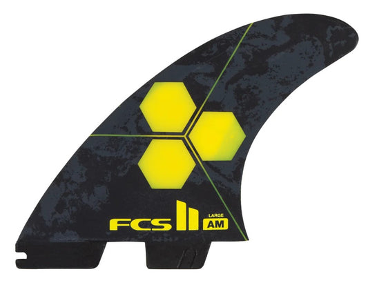 FCS II AM Performance Core TRI FIN SET Large in black and yellow