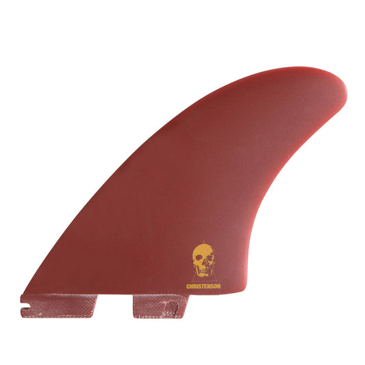 FCS II Christensdon Twin PG Surfboard Fins - M/L in blood red colour