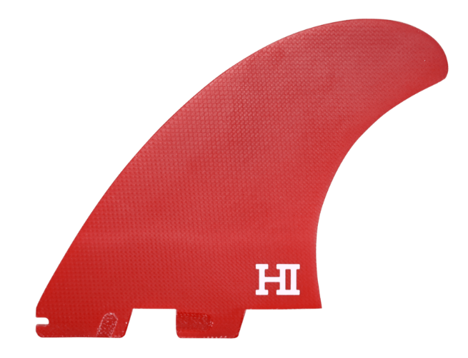 FCS II Harley Ingleby PG Twin L/XL Surfboard Fins in red from inside