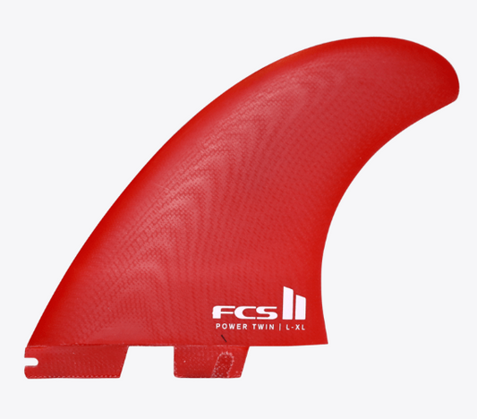 FCS II Harley Ingleby PG Twin L/XL Surfboard Fins
 in red from outside
