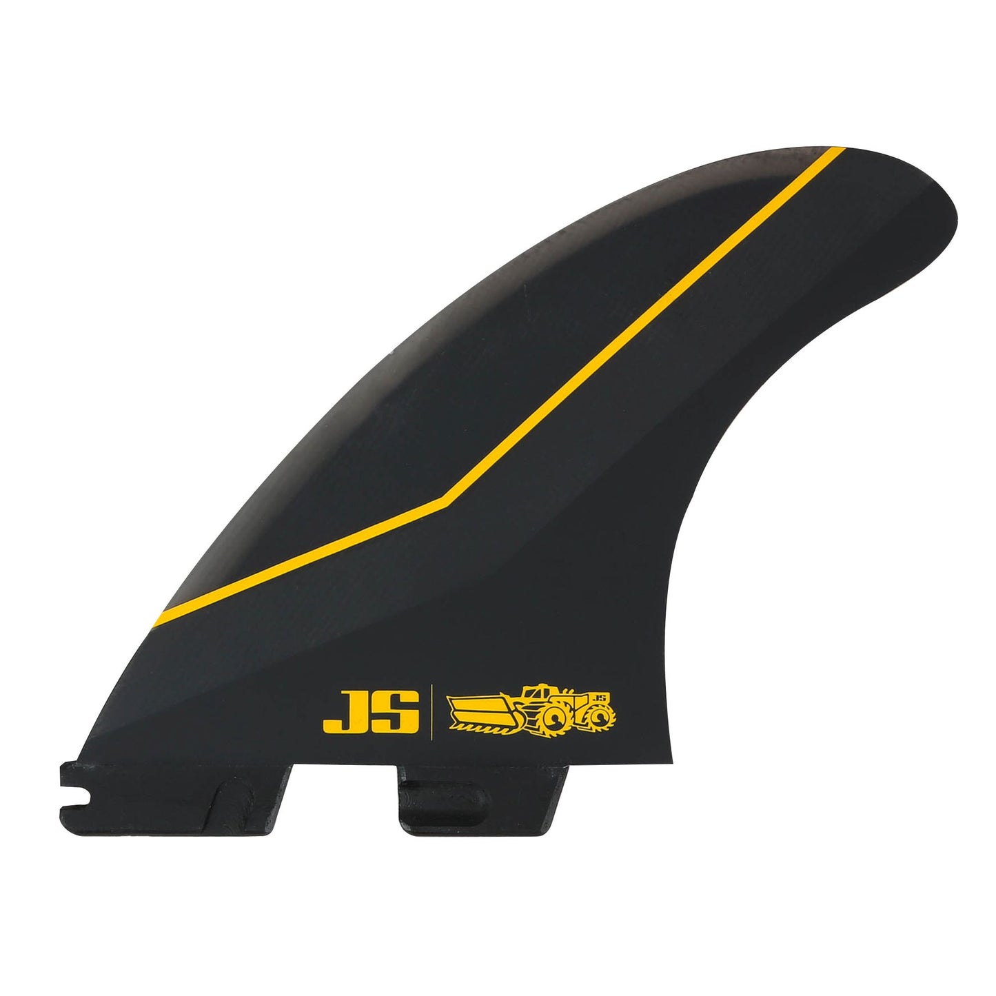 FCS II JS PC Carbon Tri Fin Set showing front fin in black