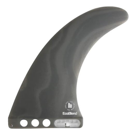 FCS II Connect 8" Neoglass Eco Longboard Fin in smoke colour