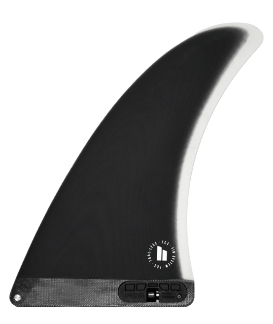 FCS II 7" Pivot Single PG Longboard Fin in washed black colourway