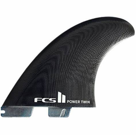 FCS II POWER TWIN PG surfboard FINS black