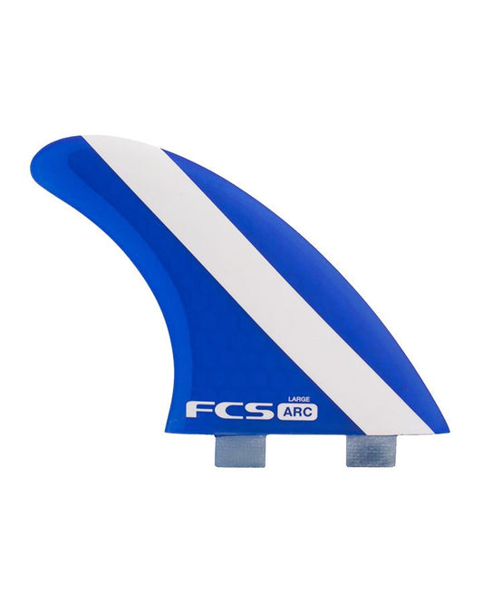 FCS ARC LARGE PC TRI FIN SET in blue and white
