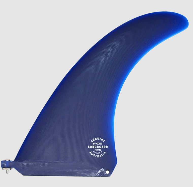 FCS Connect Performance Glass Screw and Plate Longboard Fin in cali blue colourway