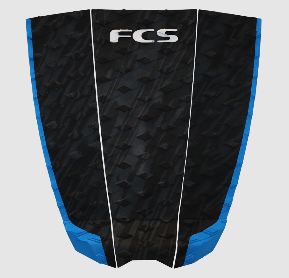 FCS Crosby Colapinto Surfboard Tail Pad in black with blue trim