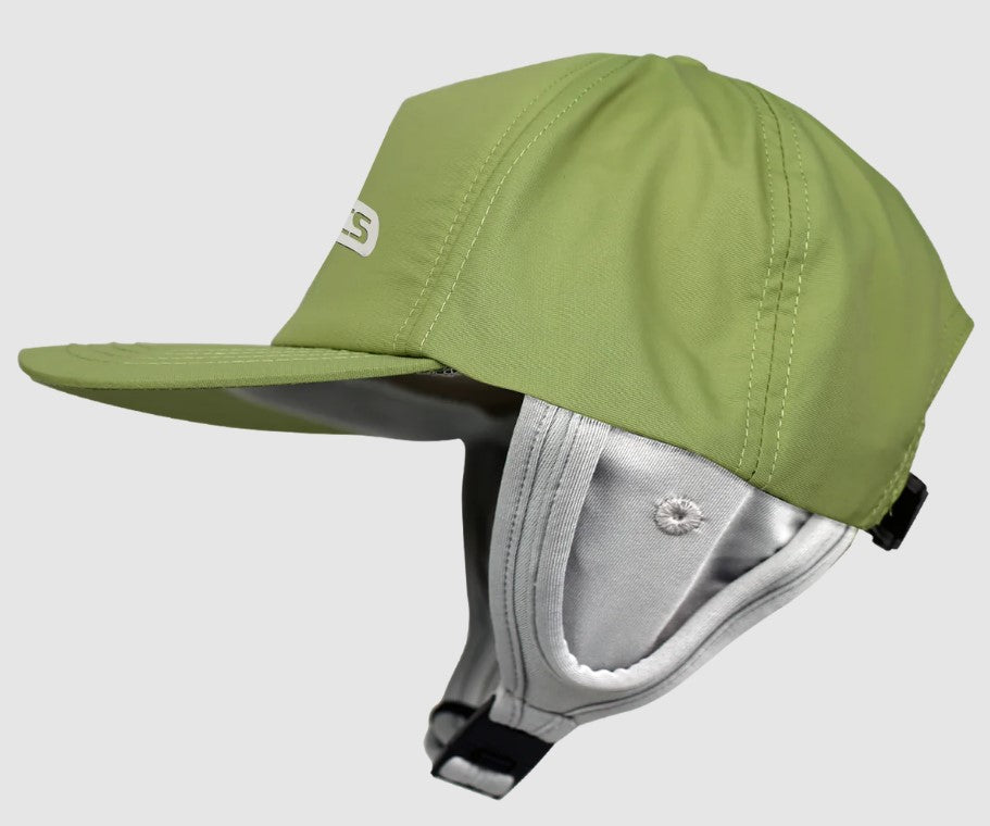 FCS Essential Truckers Surf Cap in eucalyptus colourway with grey