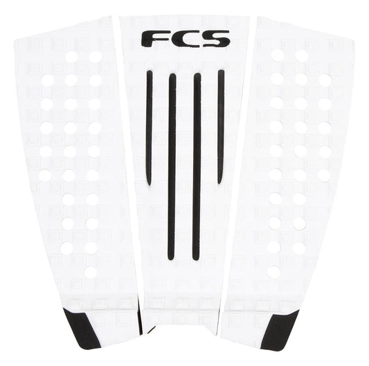 FCS Julian Wilson Surfboard Tailpad in white with black trim