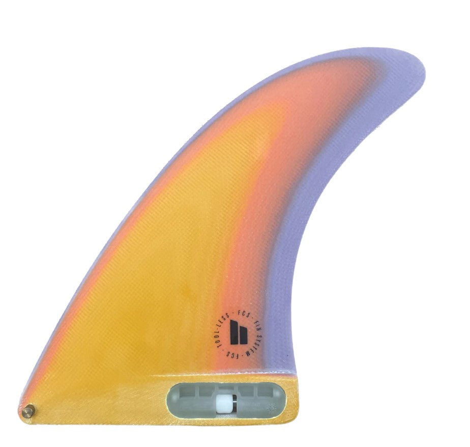 FCS II Single PG 7" Longboard Fin in paddle pop colourway