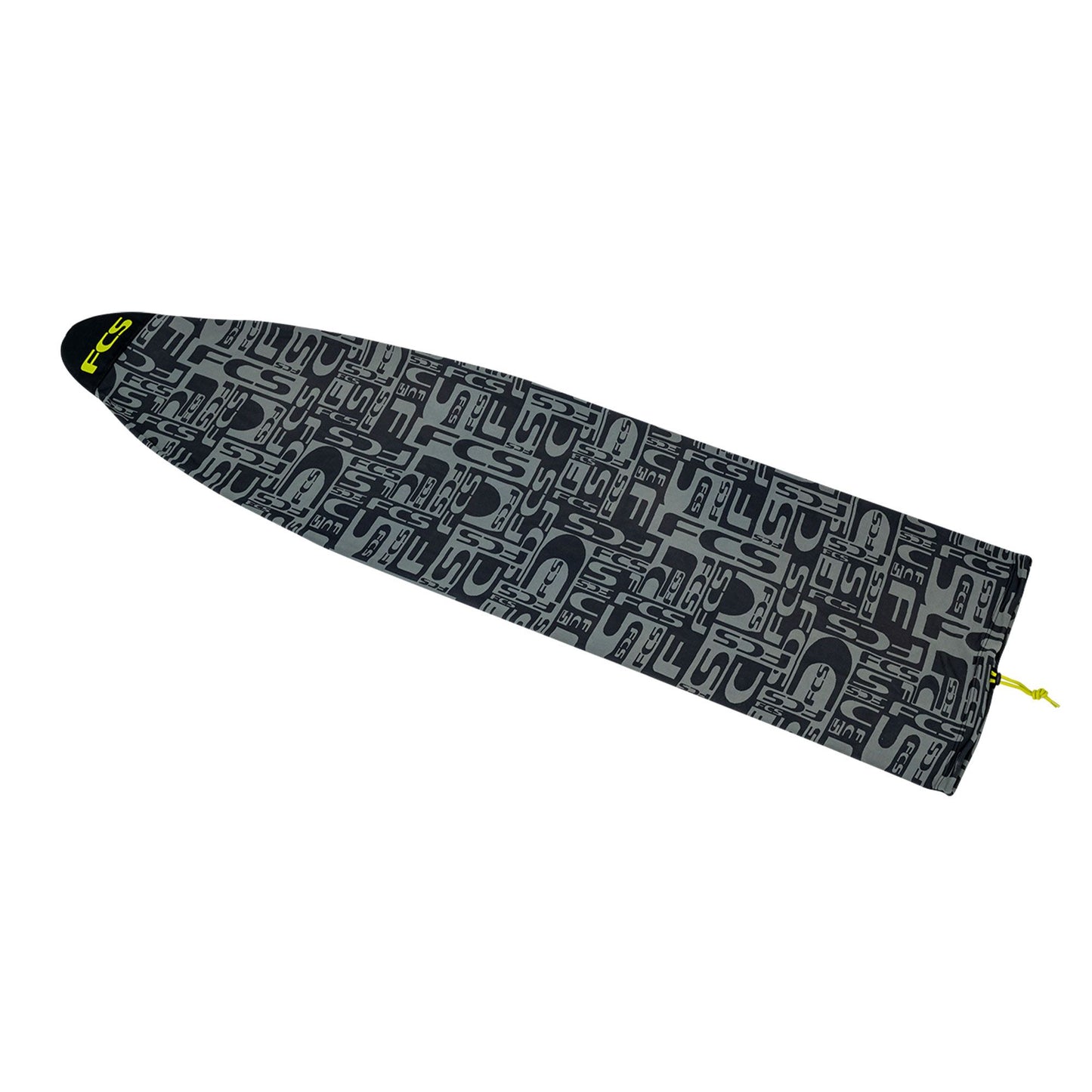 FCS 7'0 ALL PURPOSE STRETCH funboard COVER in monogram coal and lime colour