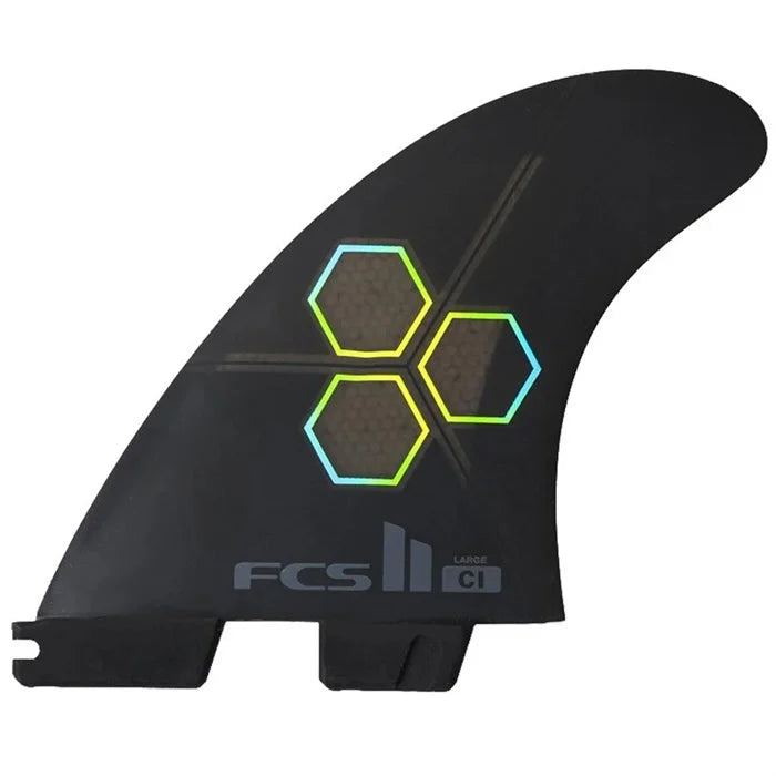 FCS II CI PC LARGE TRI surfboard FIN SET black