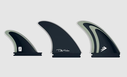 Firewire Machado 2 + 1 Fin Set - Single Tab in black with grey colourway