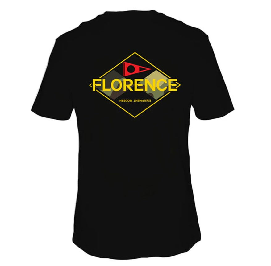 Florence Marine X Camo Logo T-Shirt in black from rear