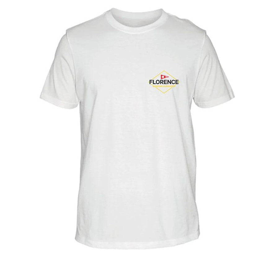 Florence Marine X Camo Logo T-Shirt in white from front