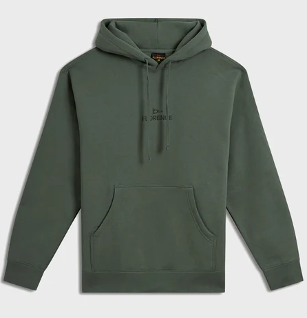 Florence Marine X Embroidered Hoodie in mountain colourway from front