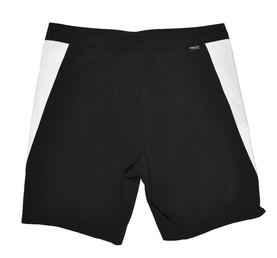 Florence Marine X F1 Burgee Cordura 18.5" Boardshorts in black and white from back