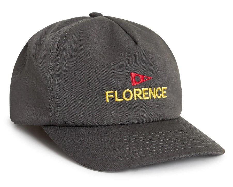 Florence Marine X Logo Twill Cap in charcoal colourway