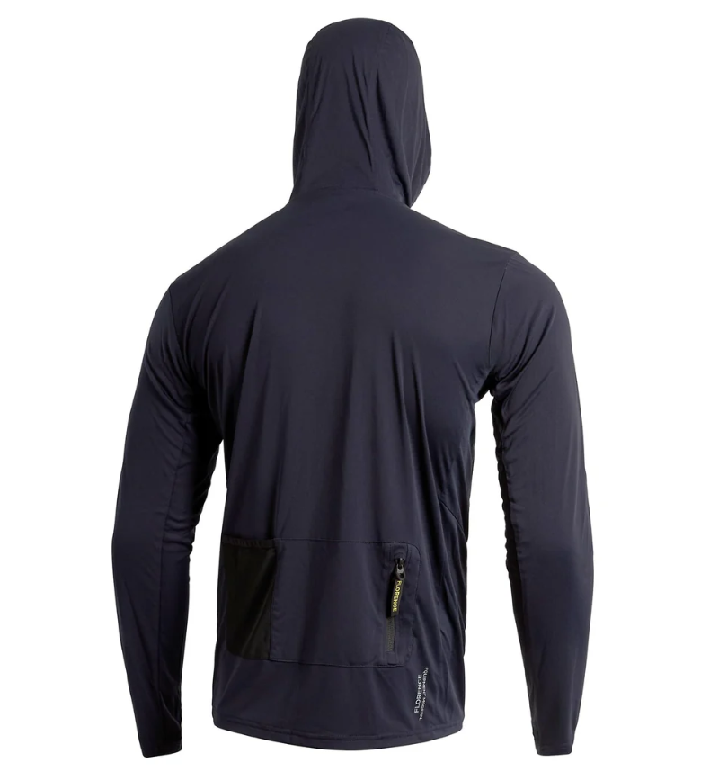 Florence Marine X Airtex Sun Pro Long Sleeve Hooded Shirt in dark navy from rear
