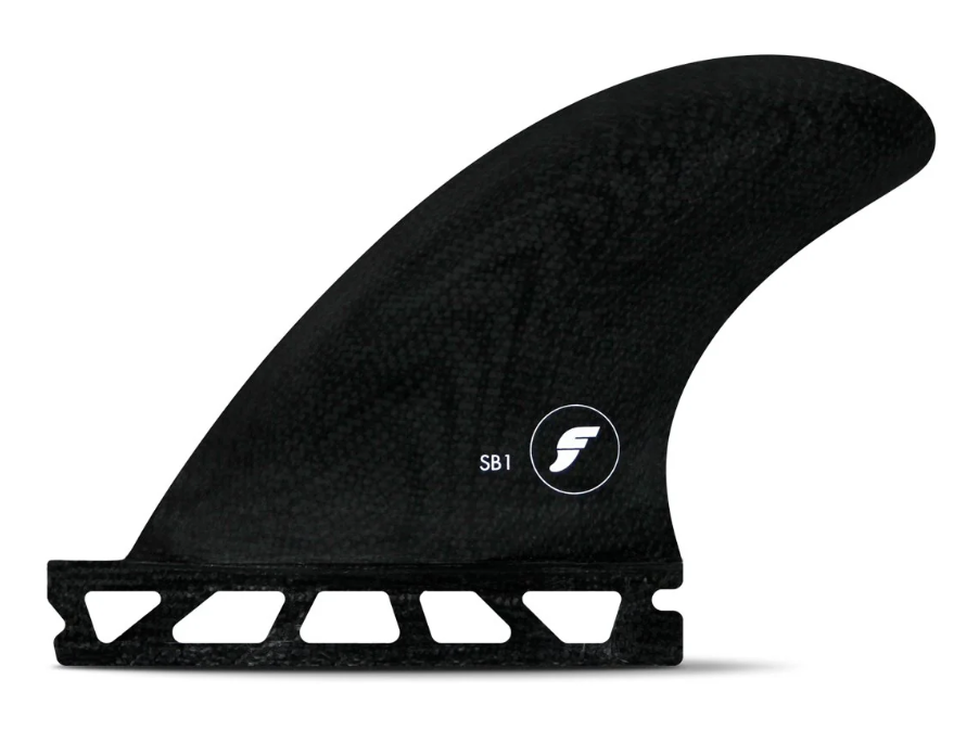 Futures Fins SB1 Fibreglass Side Byte Fins in black showing 1 fin