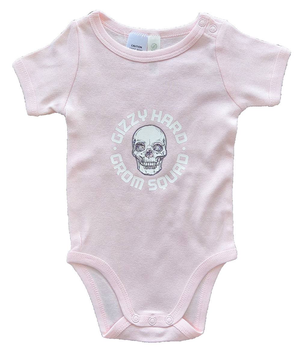 Gizzy Hard Grom Squad Baby Onesie in colour pink