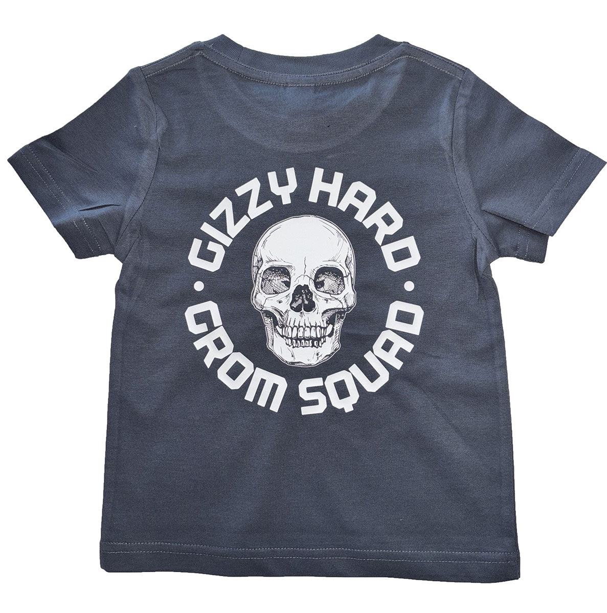 Gizzy Hard Grom Squad Kids Tee in colour petrol blue front veiw