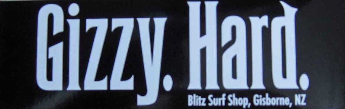 Gizzy Sign Blitz Surf Shop - Bumper Stickers
