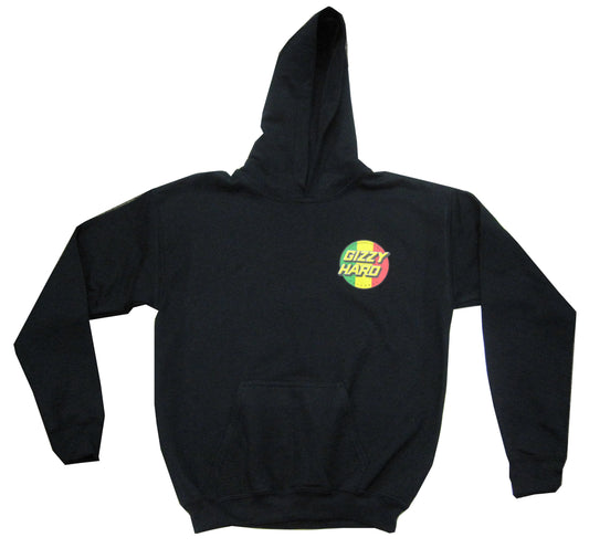 GIZZY HARD KIDS TRIBUTE HOODIE IN black from front