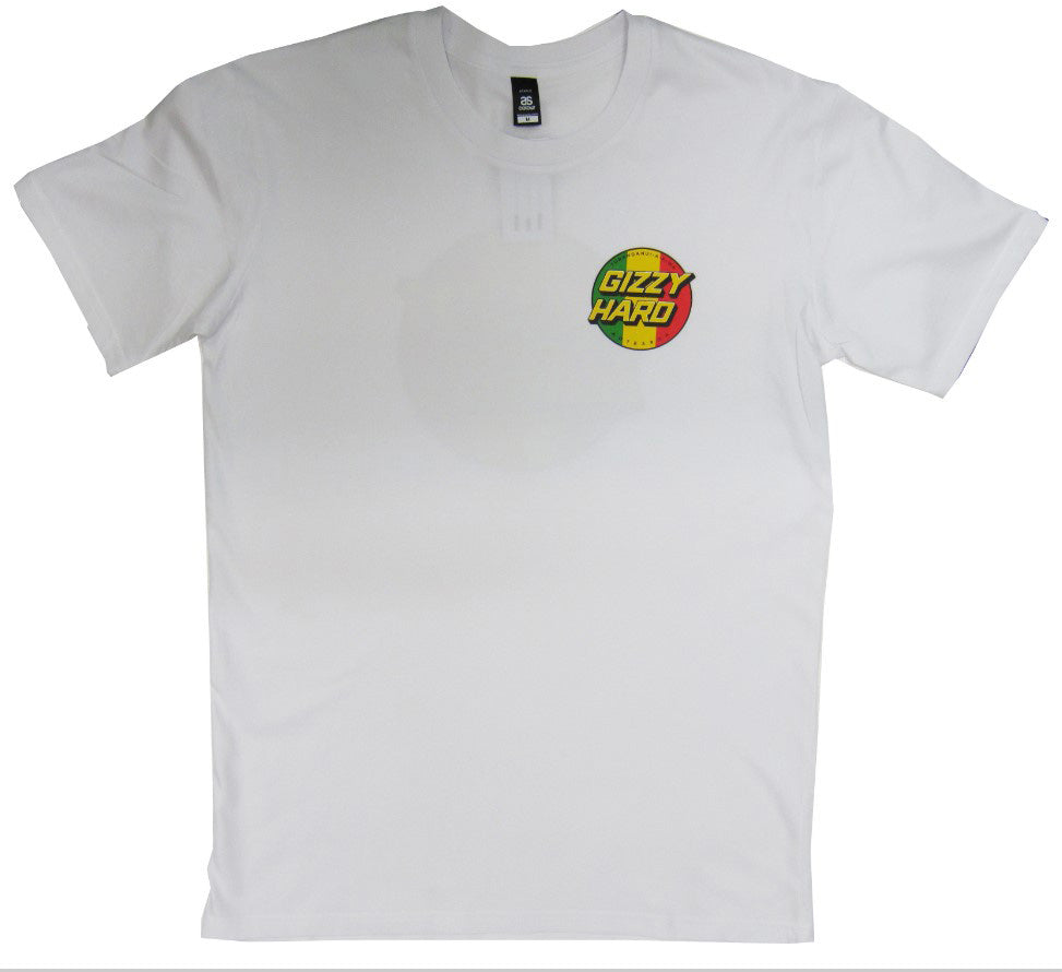 GIZZY HARD TRIBUTE TEE in white from front