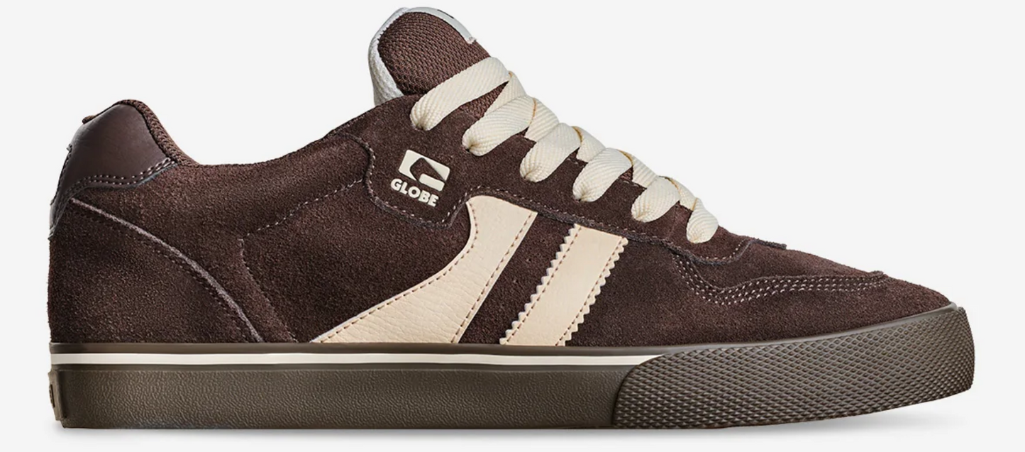 Globe Encore 2 Men's Skate Shoes in brown and dark gum colourway from side