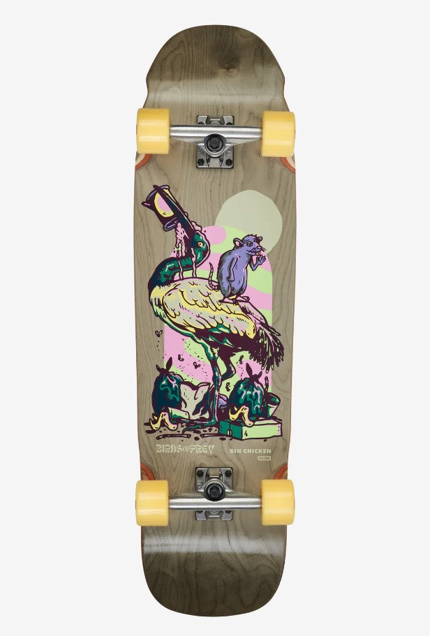 Globe Jumpbuck 35" Cruiser Skateboard in bin chicken graphics