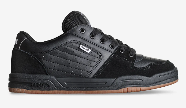 Globe Mojo 2 Men's Skate Shoes in black gum colourway showing right shoe from side