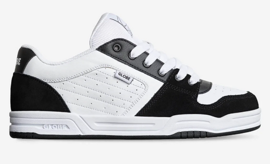 Globe Mojo 2 Skate Shoes in black and white colourway from side