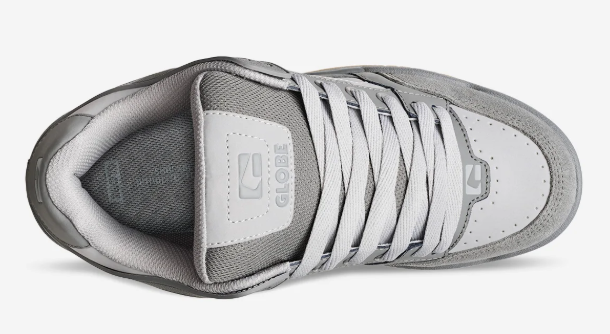 Globe Tilt Skate Shoes in smoke colourway from the top
