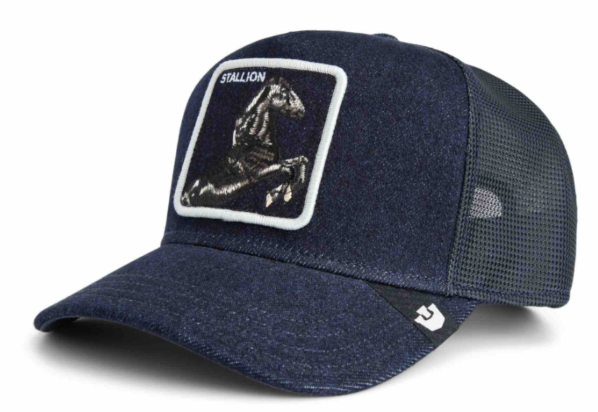 Goorin Bros Denim Stallion Trucker Cap
 in dark denim