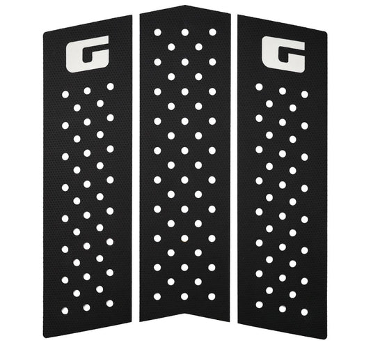 Gorilla Grip Modern Heritage Mid Deck Surfboard Grip in black with white branding